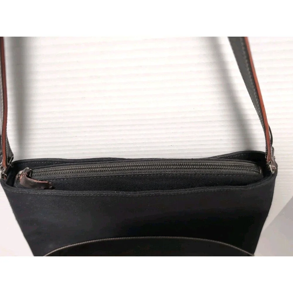 KATE SPADE BLACK CANVAS LEATHER PURSE BAG NEW YORK Beautiful - Picture 5 of 16